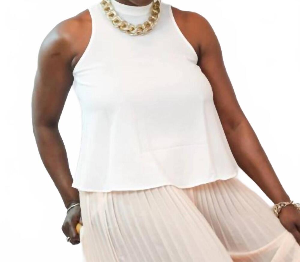 NEW HYFVE sleeveless crop top in white